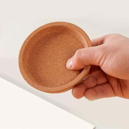 24pcs Round Cork Coaster Absorbent & Heat Insulation (Light Brown) - Image 5