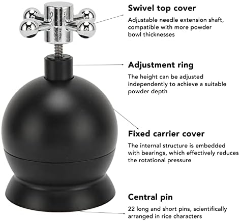 FLEXMAN Adjustable Coffee Distributor, 22 Needles Coffee Powder Distributor with Metal Rotating Handle Fixed Cove, Rofessional Espresso Coffee Powder Stirring Tool (53mm) - Image 3