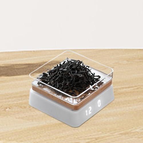 Digital Scale with Timer Electronic Weighing Scale for Kitchen Coffee White, White - Image 5