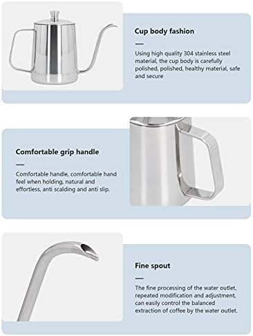 600ml 304 Stainless Steel Coffee Kettle Pour Over Coffee Pot for Home Kitchen Coffeemaker Carafes - Image 5