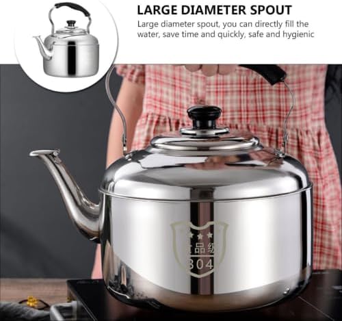 304 Stainless Steel Kettle Whistling Tea Kettle Large Capacity Household Water Heating Stove Top Pot for Coffee and Tea - Image 3
