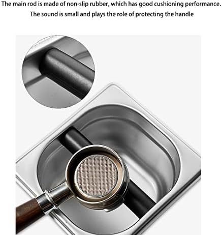 Coffee Knock Box, Stainless Steel Dump Bin Espresso Knock Box for Coffee Grounds with Removable Non-Slip Base Shock-Absorbent for Knocking Portafilter Filter Grinds (L) - Image 7