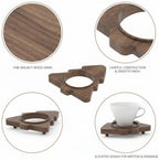 Solid Walnut Wood Stand for Pour Over Coffee Dripper, Stable Counter Rest for Cone Filters, Minimalist Kitchen Organizer - Image 6