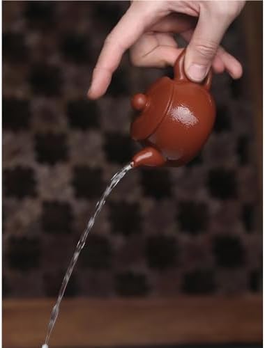 Tea Pots For Loose Tea Chinese Creative Purple Sand Kettle Chinese Tea Ceremony Supplies Loose Tea Teapot Multifunctional Ceramic Teapot Retro Tea Teapot Tea Infuser Pot(110ml teapot) - Image 3
