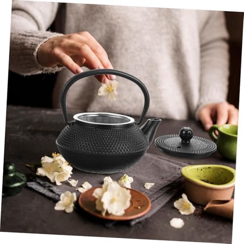 Cast Iron Teapot 0.3l Black for Xmas Natural Brewing Experience - Image 3