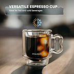 ovalware Espresso Coffee Cups 4oz/120ml | Set of 4, Butterfly Handle - Image 3
