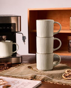 famiware Coffee Mug Set of 4, Star 12 oz Ceramic Mugs Cups Set with Handle - Image 6