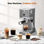 CHULUX Elite Espresso Coffee Machine with Steam Wand for Cappuccino, Gray - Image 5