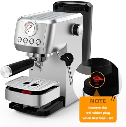 MAttinata 1663L Espresso Machine 20 Bar, 10mm Steam Wand for Milk Frother - Image 5