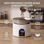 banapoy Coffee Bean Scale Set with Measuring Cup (White) - Image 4