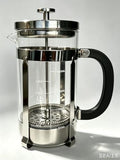 French Press Coffee Maker 1 L, Glass with Plastic-Silver FinishN by psavgla