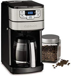 Cuisinart Automatic Grind & Brew 12-Cup Coffee Maker with Blade Grinder, Programmable Coffee Machine Glass Carafe with 1-4 Cup Setting, Brew Pause, Grind-Off Option, DGB-400NAS, Black/Stainless Steel by Cuisinart