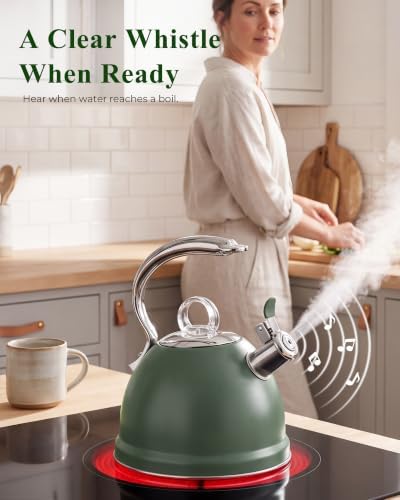 Harriet Whistling Tea Kettle for Stove Top, 2.5 QT Stainless Steel Teapot - Image 5