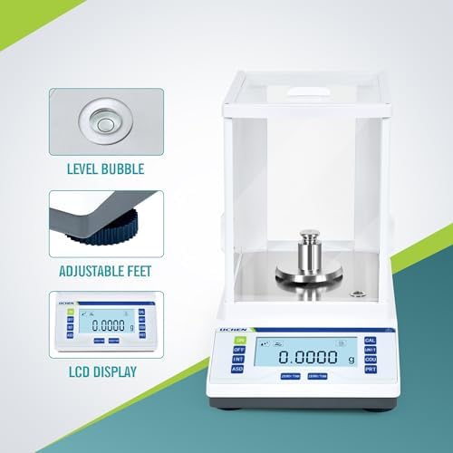 LICHEN Lab Scale High Precision Scale Accuracy 0.0001g Lab Digital Analytical Balance Electronic Balance for Laboratory Pharmacy Jewelry (120g, 0.1mg) - Image 3