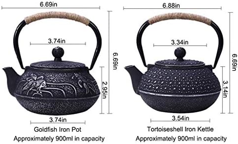 Japanese Tetsubin Tea Kettle Cast Iron Teapot with Stainless Steel Infuser - Image 2