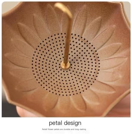 Umbrella Ceramic Tea Strainer with Wooden Stand, Plant Ash Glaze, Fine Mesh for Loose Leaf Coffee, Brown(Yellow) - Image 7