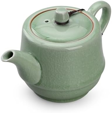 Ceramic Teapot with Infuser for Tea Coffee Milk as Gift Pink Cyan - Image 4