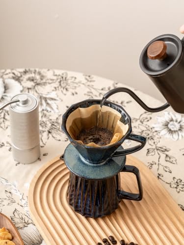 Ceramic Pour Over Coffee Maker With 40 pcs Paper Filter - Image 5