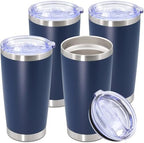 20oz Tumbler Stainless Steel Tumbler Coffee Tumbler with Lid Navy, 4P by AUWBON