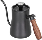 Gooseneck Coffee Kettle for Pouring, Thermometer, Filter, 550 ml, Stainless Steel, Beech, Bright, Leak-Proof, Long Service Life, Home Supplies (Black (Thermometer Model)) - Image 5