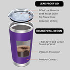 20oz Tumbler with Lid Stainless Steel Tumblers Insulated Mug Purple 12P - Image 3