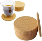50/100Pcs Cup Mat Natural Cork Coasters Placemats for Table Kitchen Accessories Round Coffee Tea Cup Mats Desktop Decoration Placemats for Dining Table(50pcs-100x100x4mm) by Unknown