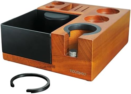 Espresso Tamping Station with Knock Box, for 51-54mm & 58mm tools by VOURMIO
