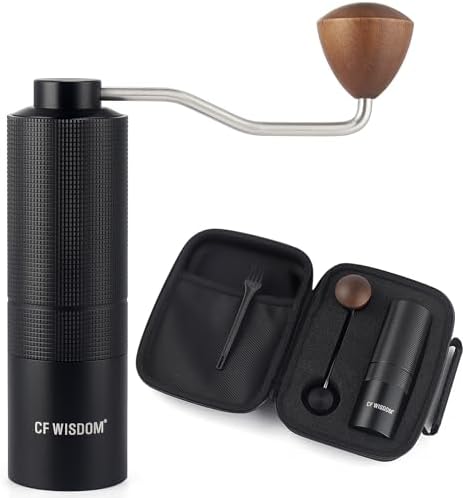 Portable Manual Coffee Grinder with Stainless Steel Conical Burr by Unknown