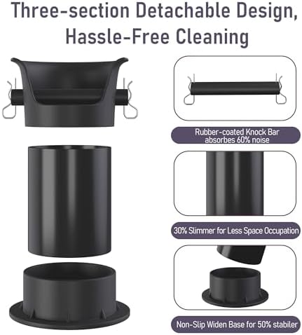 4L Espresso Knock Box, Coffee Grounds Disposal and Recycle Trash Can with Brush, Towel and 100 pcs Collecting Bags, Barista Essential Coffee Accessory for Cafe Shop Home Bars Office Work Breakroom - Image 3