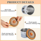 Stainless Steel Coffee Storage Containers with Airtight Lid, Highland Cow Winter 30oz Food Storage Container Kitchen Canister for Tea, Coffee Beans, Ground, Sugar Storage - Image 4