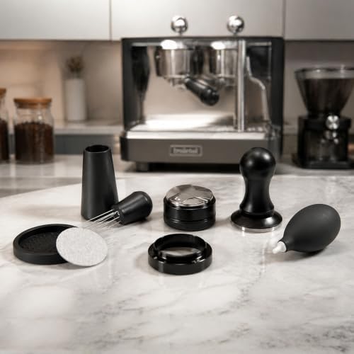 7 PCS Espresso Accessories Kit, Espresso Tools Fits 54mm Espresso Machines by LIKEGOR