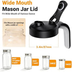 Sursip 64oz (2 Quart) Glass Mason Jar Pitchers with Handle and Lid - Image 7
