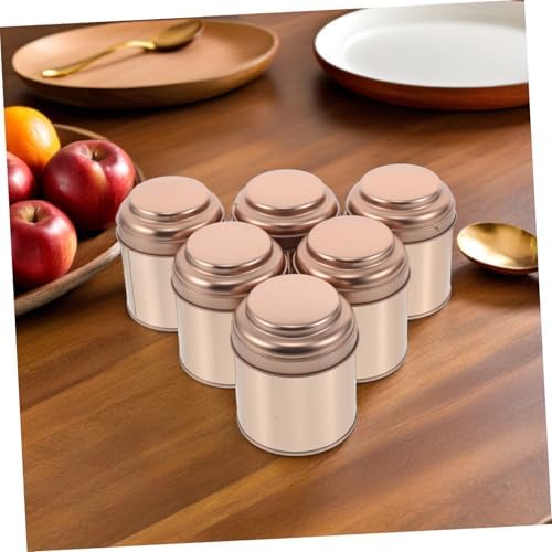 Luxshiny 6pcs Airtight Round Tea Containers with Moistureproof Seal Tinplate Canisters for Loose Leaf Tea Storage Portable and Space-saving Metal Tins for Freshness Preservation and Travel - Image 7