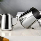 Milk Frother Cup Stainless Steel Stainless Steel Scale Milk Frothing Cup 350/900ml Pitcher Coffee Latte Art Jug for Barista Home Making(900ML silver) - Image 5