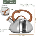 WALDWERK Tea Kettle Stovetop (1.5 Quart) - Teapot for Stovetop - also for Induction and Gas Stoves - Stainless Steel Tea Kettle - Whistling Tea Kettle for Stove Top - Non Toxic Tea Kettle Stovetop - Image 6