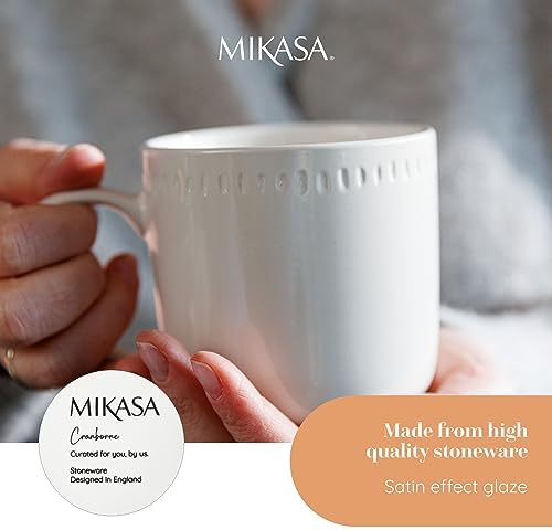 MIKASA Cranborne 4pc Stoneware Mug Set, 320ml, Gift Boxed - Image 6