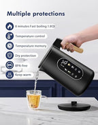 1.7L Electric Kettle with 4 Temperature Presets, Digital Display, Water Boiler with 304 Stainless Steel, Electric Tea Kettle Temperature Control - Image 6