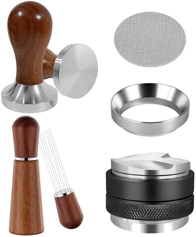 51mm Espresso Accessories Kit, Spring Loaded Calibrated Tamper, WDT Tool and Dosing Funnel Set, Coffee Machine Accessories by Unknown