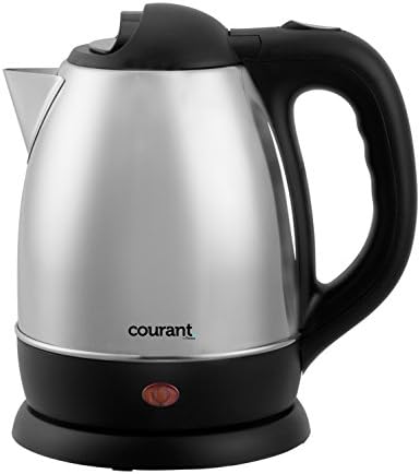 Courant 1.5 liter Cordless Stainless Steel Electric Kettle – 120V electric kettle with 360 Degree Rotational Body by COURANT