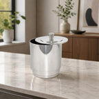 Compact Stainless Steel Canister, High Profile Stainless Steel Raw Material Pot, Dimensions 14cm Diameter X 18cm Height, Modern Minimalist Style - Image 6
