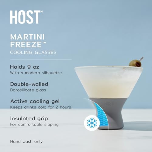Host Tasting Glass FREEZE, Whiskey Tasting Glasses with Active Cooling Gel, Whiskey Lover Gifts, Gray 6.7oz Set of 2 - Image 2