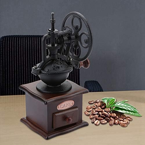 Manual Coffee Bean Grinder with Ceramic Burr, Hand Mill, Retro Ferris Wheel Style, Adjustable Grind Thickness, Easy to Clean - Image 7