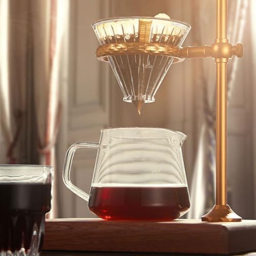 Pour Over Coffee Stand with Solid Wood Base(Round-Black) - Image 7