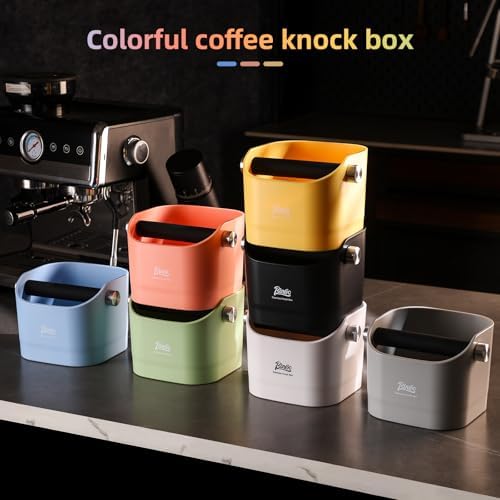 Espresso Knock Box - Bincoo Blue Espresso Machine Knock Box/Espresso Grounds Knock Box, Barista Style Coffee Knock Box for Grounds with Removable Shock-Absorbent Knock Bar and Anti-Slip Base. (Blue) - Image 2