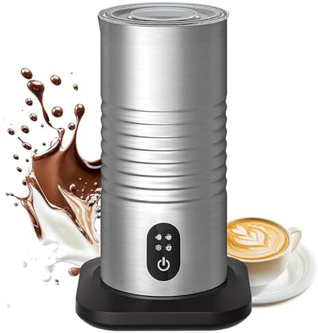 Electric Milk Frother, Stainless Steel Hot/Cold Foam Maker, with LED Display, for Latte & Hot Chocolate,for Home & Office by Unknown