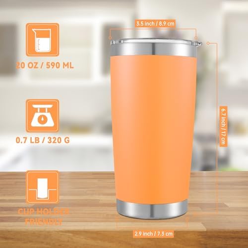 20 oz Tumblers Bulk Stainless Steel Tumbler with Lid, 6 Pack - Image 3
