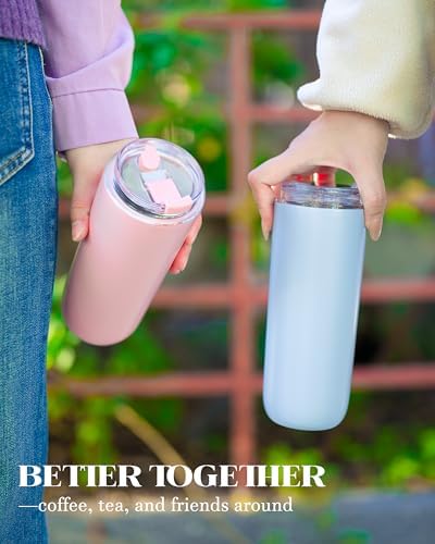 6 Pack 16 oz Insulated Coffee Tumblers, Travel Coffee Tumblers with Straw - Image 6