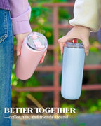 6 Pack 16 oz Insulated Coffee Tumblers, Travel Coffee Tumblers with Straw - Image 6
