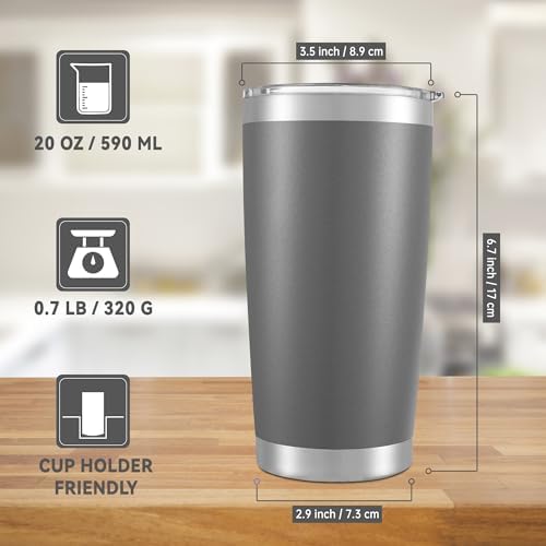 20 oz Tumblers Bulk Stainless Steel Tumbler with Lid, 12 Pack - Image 3