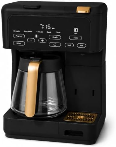 Multi-Brew Coffee Maker – 12-Cup Carafe & Single-Serve Pod or Grounds, Iced Coffee Mode, Programmable Touch Display, Includes Filters (Black Sesame) by Unknown